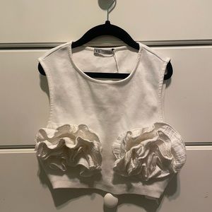 Zara Flower Crop Tank Top
